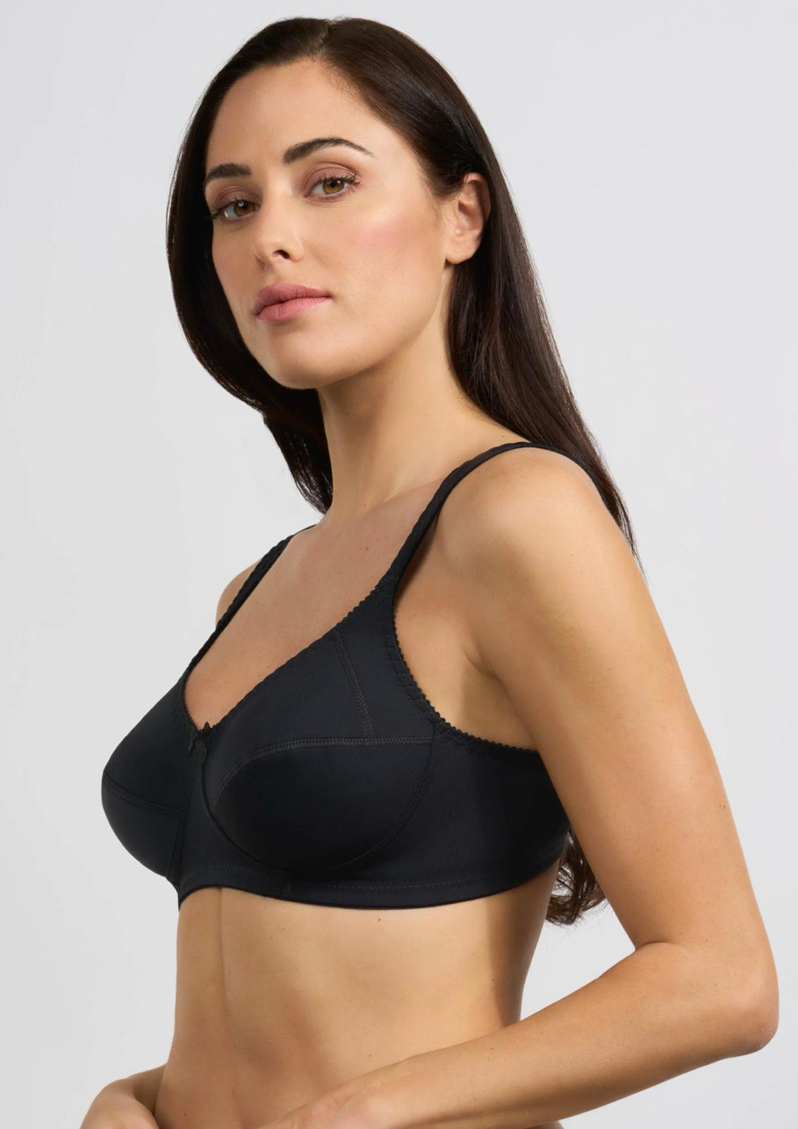 reggiseno elasticizzato donna Spiman AV INTIMO nero taglia 3-9 vista laterale