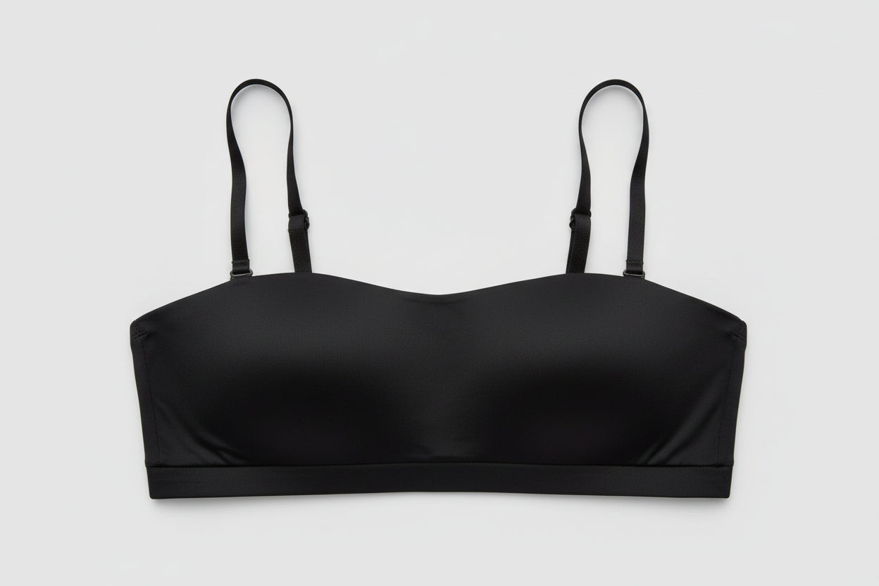 reggiseno fascia top donna 956 INFIORE nero senza ferretto coppe estraibili 