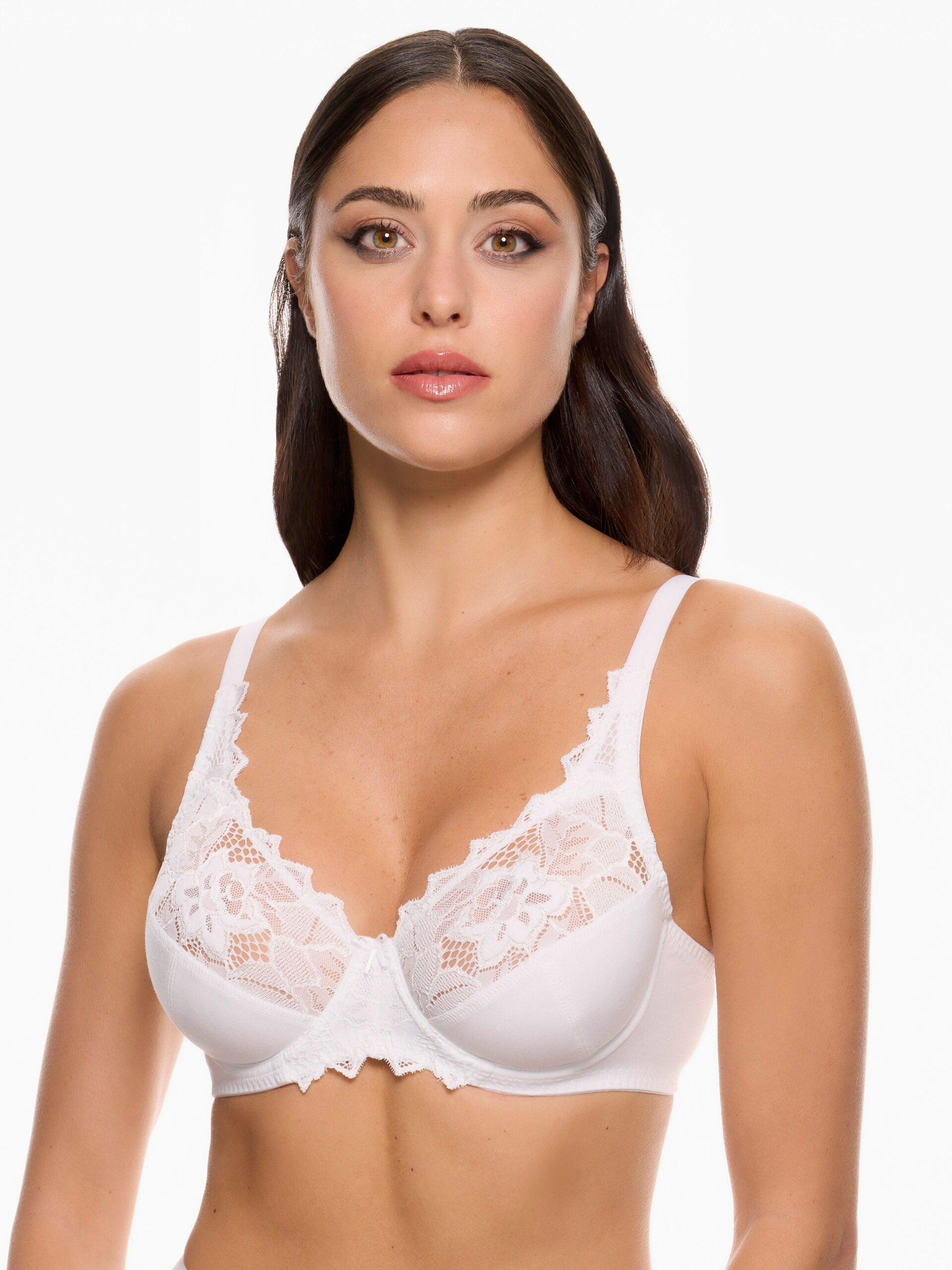 brasiliana termonastrata microfibra e pizzo donna Alice SPIMAN bianco taglia 2-4 dettaglio