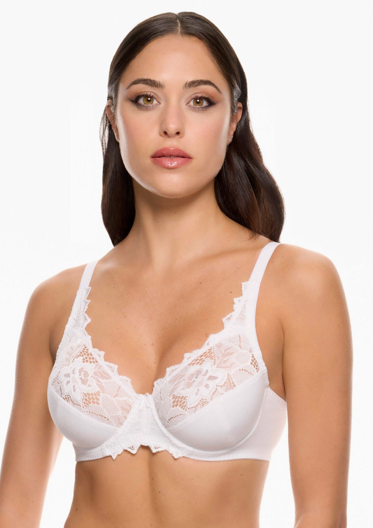 reggiseno con ferretto cotone e pizzo donna Talita SPIMAN bianco coppa C taglia 2-5