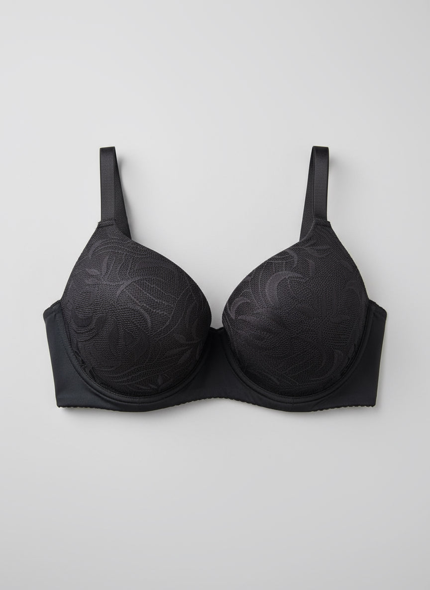 reggiseno donna Miss Gold 2014 ARIS coppa C preformata imbottita nero con ferretto vista frontale