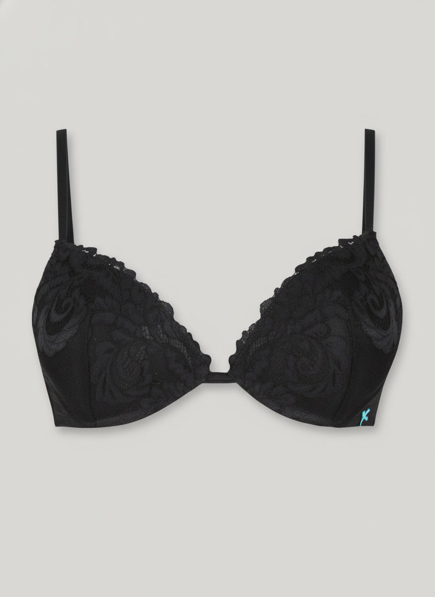 reggiseno push-up coppa B donna 5000 INFIORE nero taglia 1B-4B frontale