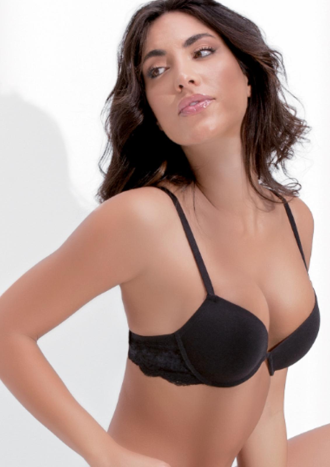 Reggiseno Push-Up Cotton Life DEA Coppa B LOVE&BRA nero