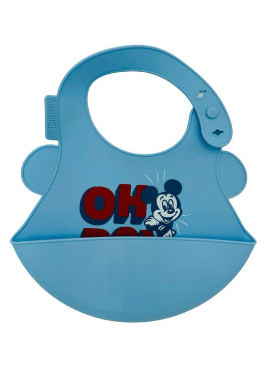 Bavaglino Neonato in silicone con tasca raccoglipappa Disney ELLEPI