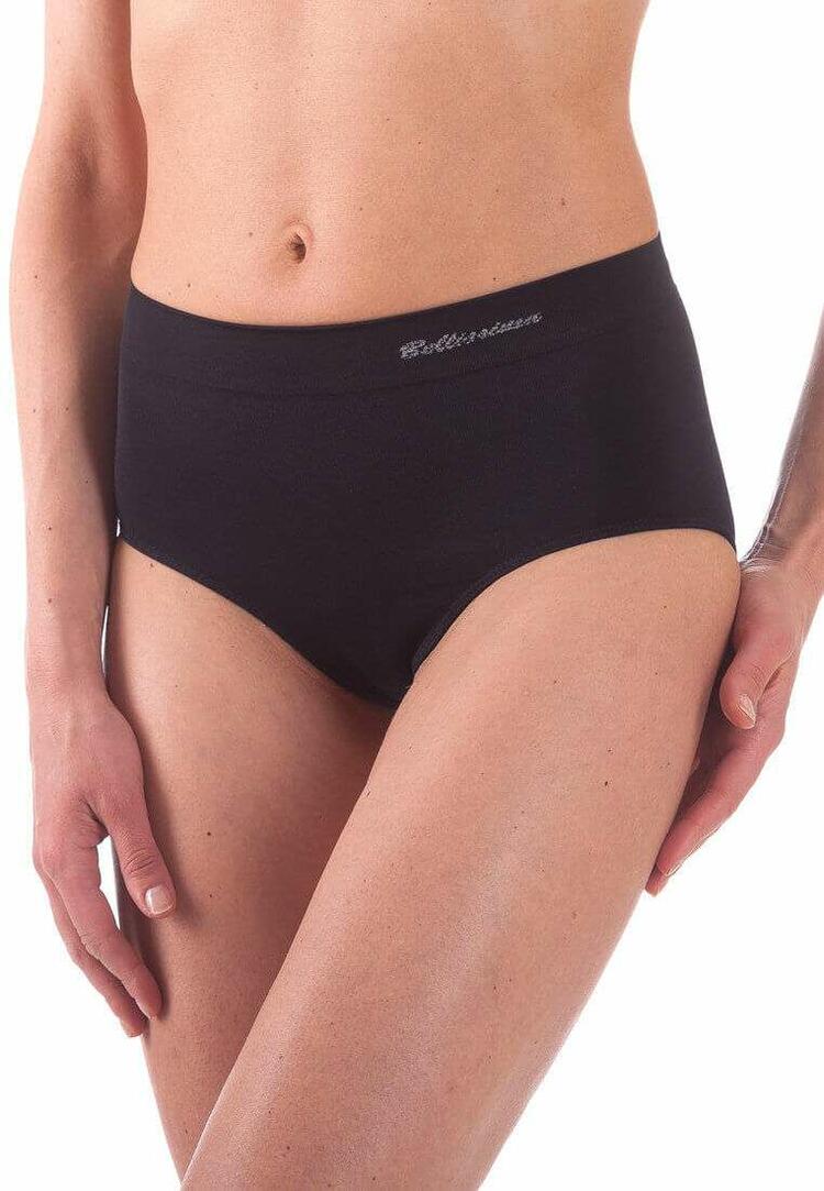 Slip guaina vita alta in microfibra contenitiva senza cuciture 020  BELLISSIMA nero