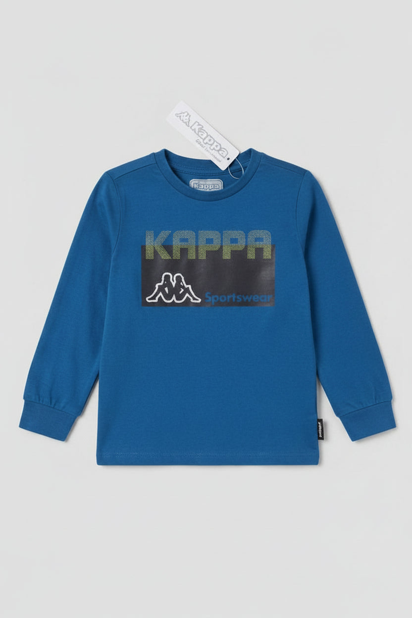 T-Shirt bambino manica lunga con stampa KAPPA - Taglie dalla 3 alla 7 anni
