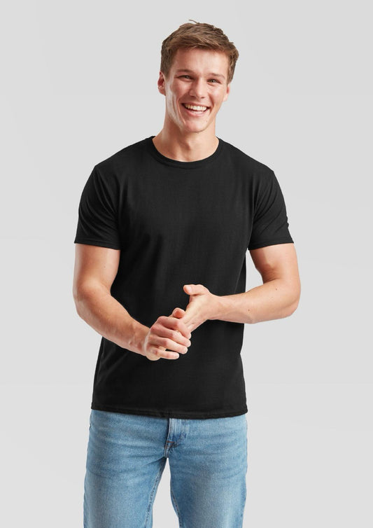 T-shirt manica corta taglia calibrata Nero ICONIC 150 FRUIT OF THE LOOM