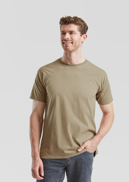 T-shirt manica corta taglia calibrata Verde Oliva ICONIC 150 FRUIT OF THE LOOM