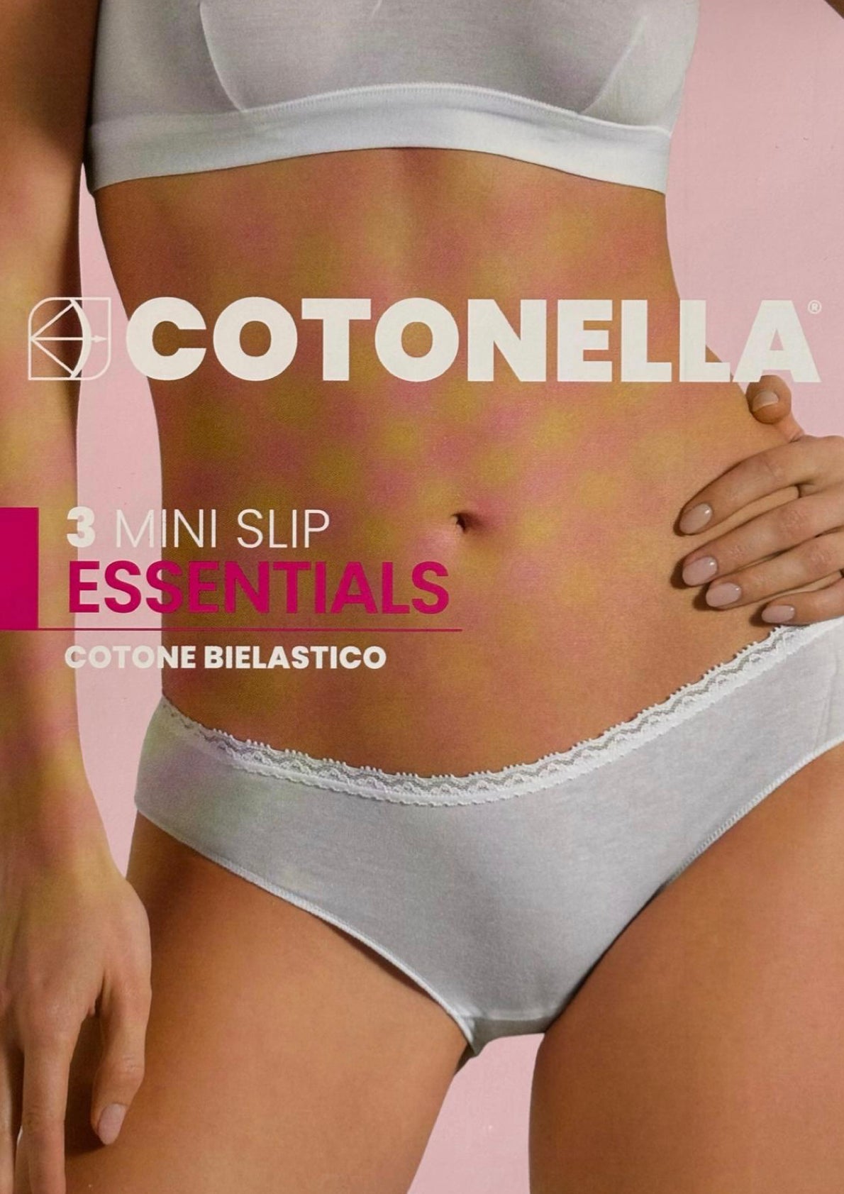 Tripack Mini Slip Essentials COTONELLA cotone elasticizzato bianco | AV INTIMO