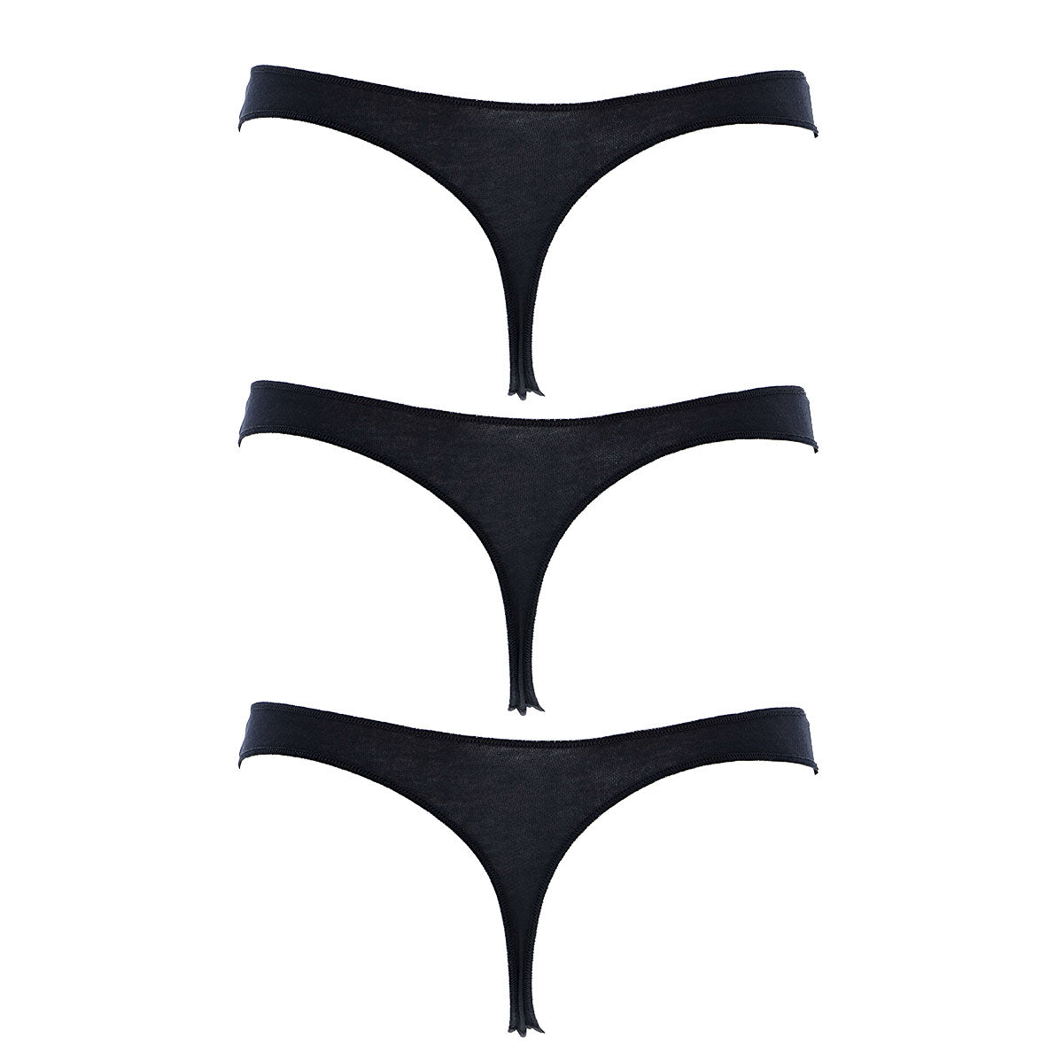 Tripack Perizoma String Essentials 3489 COTONELLA nero | AV INTIMO