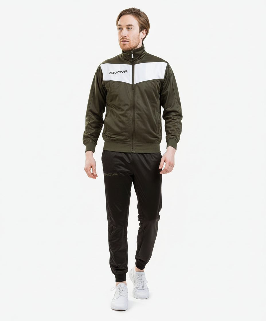Tuta Unisex Triacetato Modello Visa Verde militare/Nero GIVOVA - Taglia 3XL