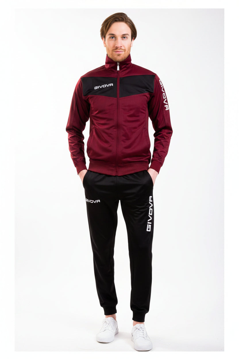 Tuta Unisex Triacetato Modello Visa Granata\Nero GIVOVA